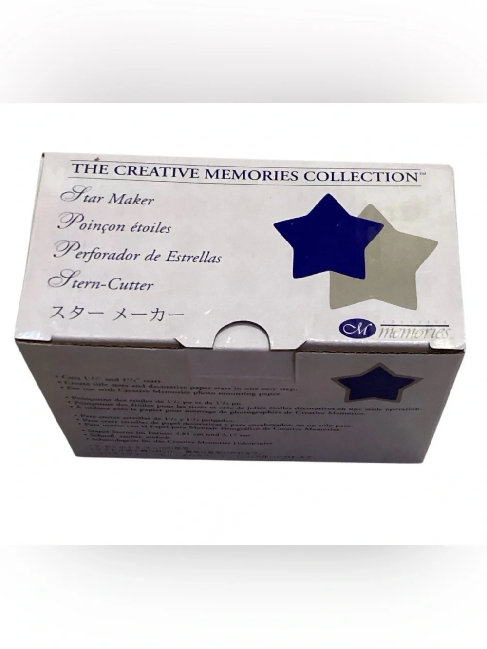 Creative Memories Blue Star Craft Punch in White Box